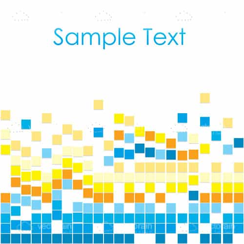 Abstract Geometric Background with Colourful Squares and Sample Text